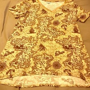 Lularoe silky Christie V-neck tee